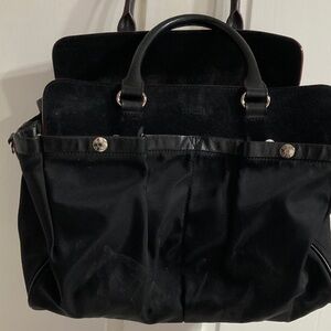 MZ Wallace microfiber and suede/leather trim bag